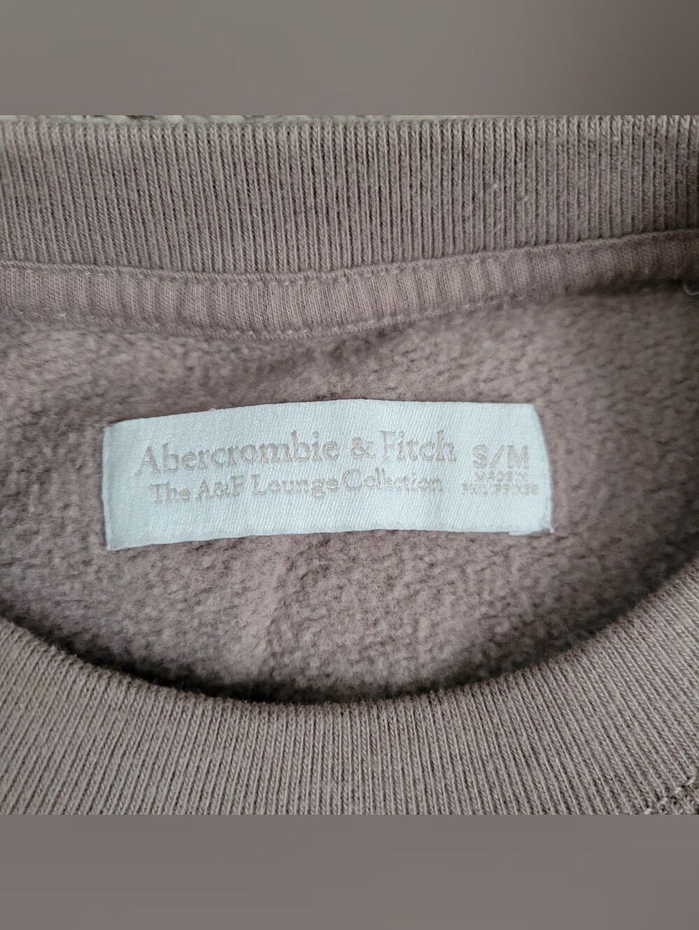 Abercrombie & Fitch Sweatshirt Fleece Slow Mornings Club Brown Tan Small Medium - Picture 4 of 5